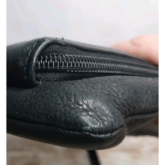 Vintage Fossil Shoulder Bag Black Leather Crossbody Purse Small - Picture 15 of 16